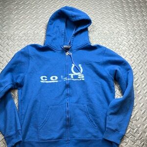 NFL Team Apparel Women's Royal Blue‎ INDIANAPOLIS Colts Hoodie Size L